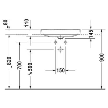 Раковина 60x47 см Duravit DuraSquare 2354600041