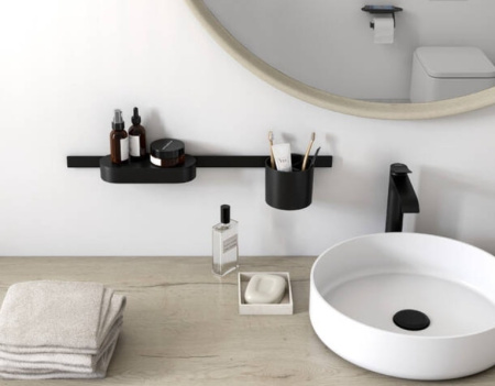Держатель зубных щеток hansgrohe WallStoris 27921670 черный матовый
