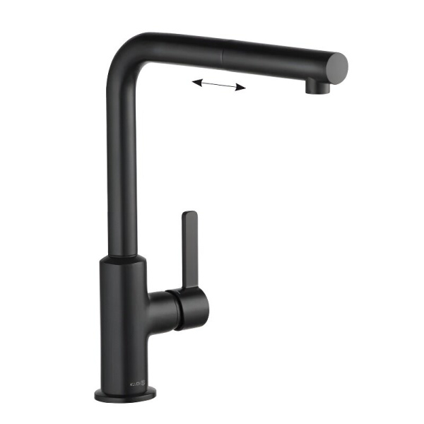 Смеситель для кухни Kludi L-ine S 408513975 черный матовый