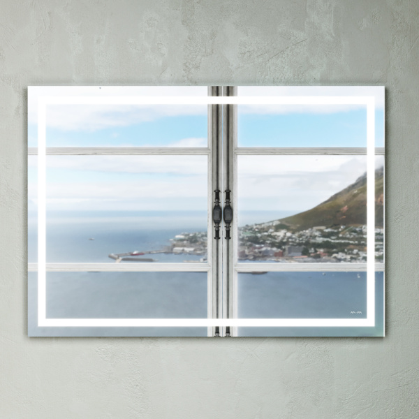 Зеркало с LED-подсветкой AM.PM GEM M91AMOX1001WG серебристый