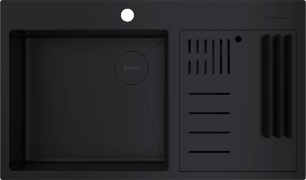 Кухонная мойка Omoikiri Akisame 86-2 Side 4997047 графит