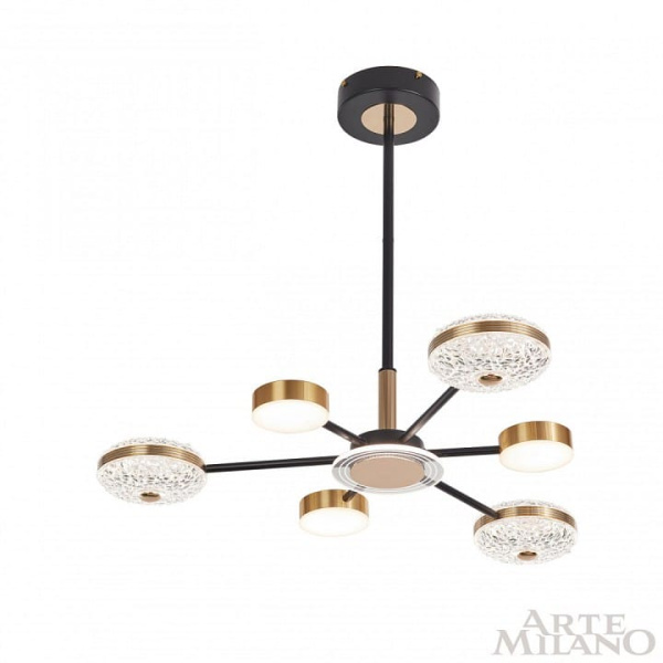 Люстра на штанге Arte Milano Ferrara-72069 272069/6 BK/GD