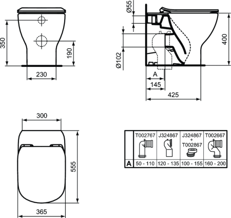 Унитаз Ideal Standard Tesi T007701