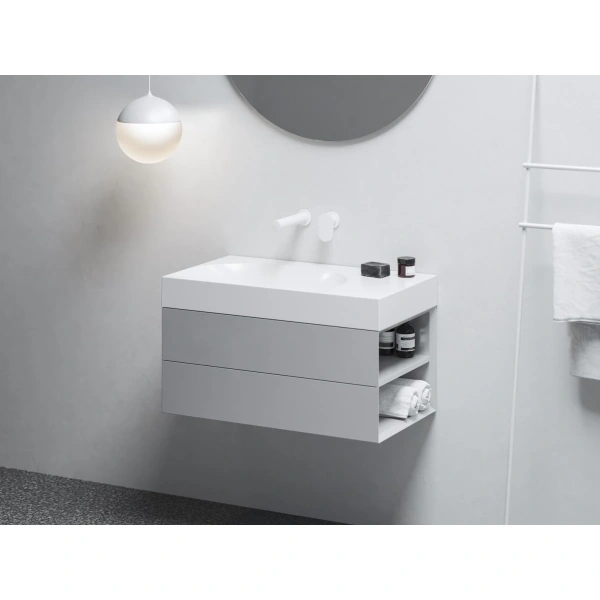 Раковина Ravak Lite XJXP1380001 80x45 см R, накладная, подвесная, белый