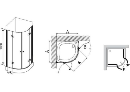 Душевой уголок Ravak Smartline 3S244A00Y1