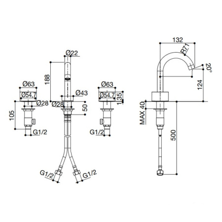 Смеситель для раковины FALPER AQUIFER #A37