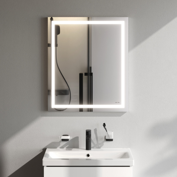 Зеркало AM.PM Gem 60 M91AMOX0601WG с подсветкой серый металлик