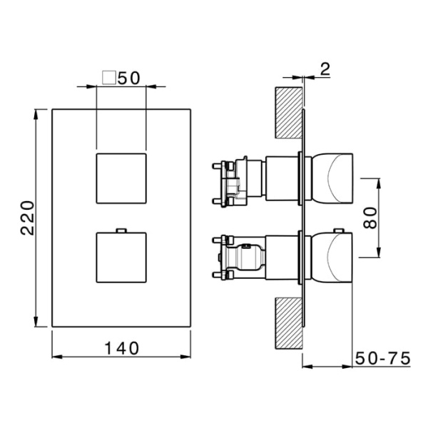 Смеситель для душа Cisal Hi-Rise RI0BT03021