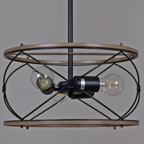 Подвесная люстра ILLUMICO WOOD IL1008-3P-05 BK WOOD