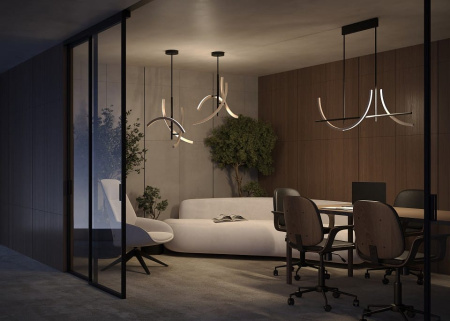 Люстра на штанге Maytoni Ваби MOD428PL-L27BK