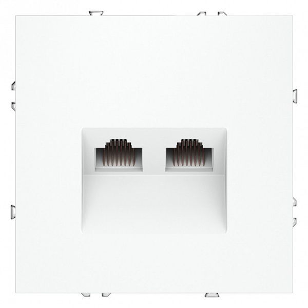 Розетка двойная Ethernet RJ-45 без рамки Voltum S70 VLS060202