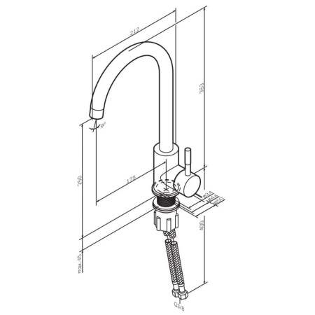 Смеситель для кухни AM.PM X-Joy S F85B07100