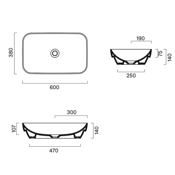 Раковина Catalano Green 60 0424600001