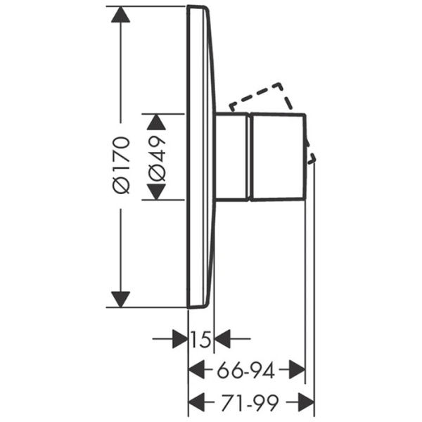 Смеситель для душа Axor Uno 45605000