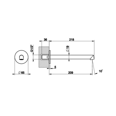 Излив для раковины Gessi Ingranaggio 63404#031