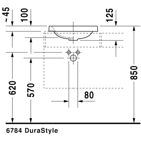 Раковина 43x43 см Duravit DuraStyle 0372430000
