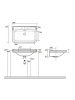 Раковина KERASAN Waldorf 60 4140K1bi/cr*3