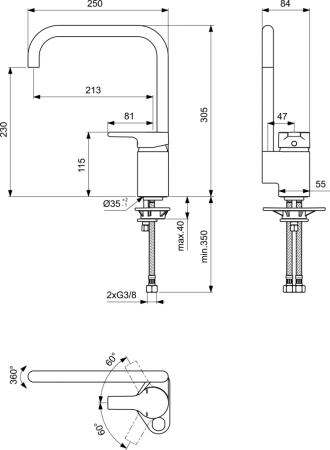 Смеситель для кухни Ideal Standard Active B8084AA