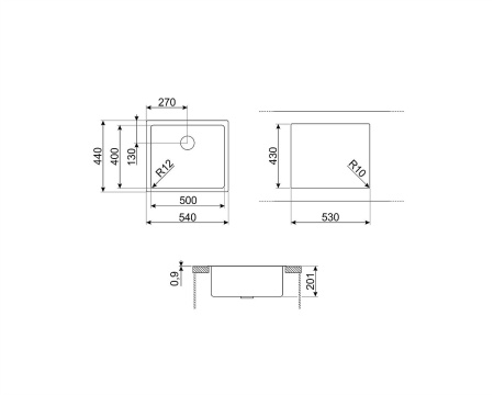 Мойка Smeg VR12S50