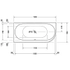 Акриловая ванна 190x90 см L Duravit Darling New 700246000000000