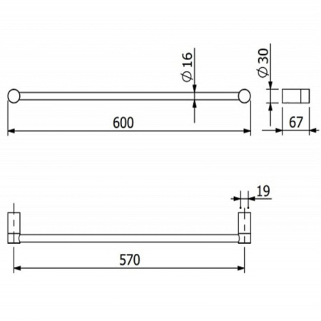 Полотенцедержатель Kludi Vela R 5897905