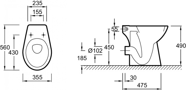 Напольный унитаз Jacob Delafon E1738-00