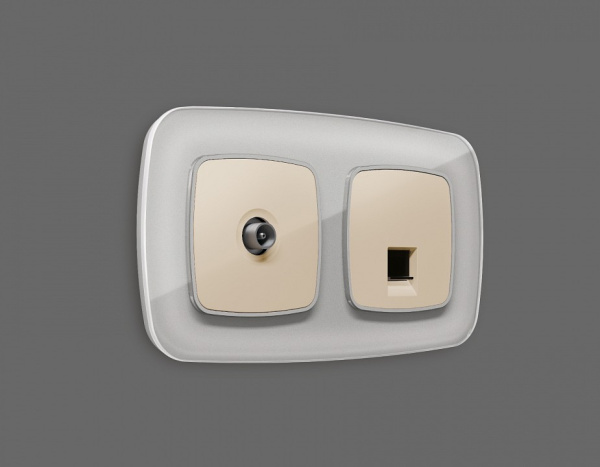 Накладка для ТВ-розетки Ambrella Volt Quant OP3130