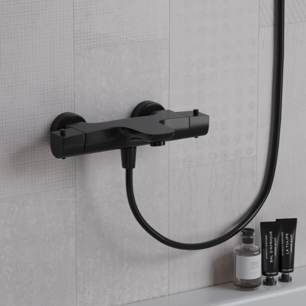 Термостат для ванны Paini Nove 09YO111TH черный матовый