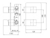 Внешняя часть термостата Bossini Cube Z00062.030
