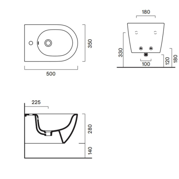 Подвесное биде Catalano Sfera 0518501001