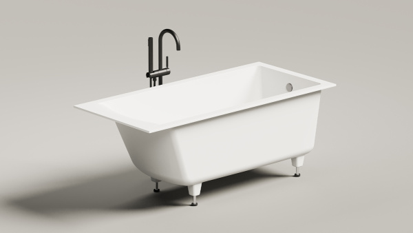 Ванна из литьевого мрамора Salini Cascata 150x70 105011M белая матовая