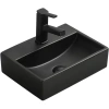 Раковина CeramaLux 9135-1MB 36x25 см, рукомойник, черный матовый