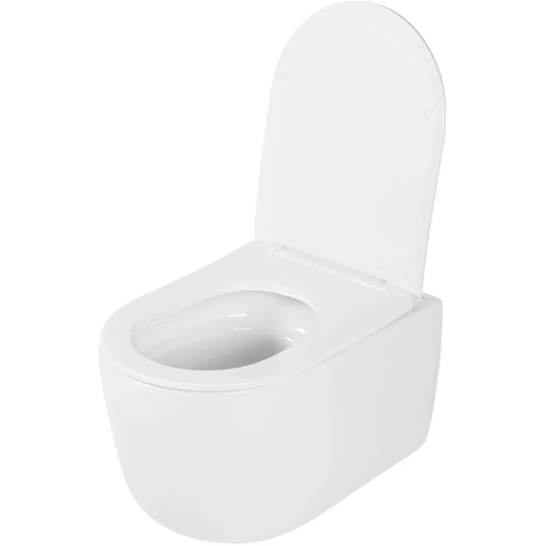 Унитаз подвесной Rea Eddy REA-C6560 безободковый, торнадо, с сиденьем микролифт, белый