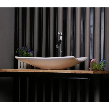 Раковина-чаша CeramaLux 78123B 68x34,5 см, накладная, белый