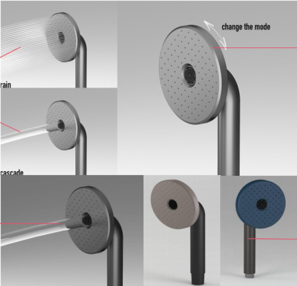 Лейка для душа Jacob Delafon Nouvelle Vague E27796-BLE-BLV синий/черный матовый