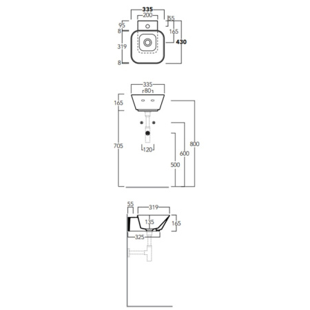 Раковина Simas Wave 33 WA07 bi*1