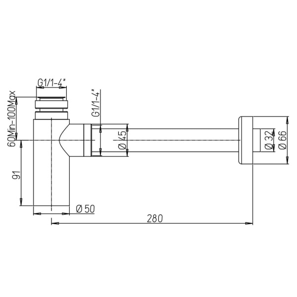 Сифон для раковины Paini Cox 78CR849