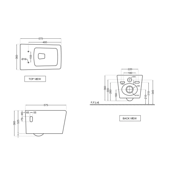 Унитаз подвесной Jaquar Aria ARS-WHT-39951UFSM с сиденьем микролифт, белый
