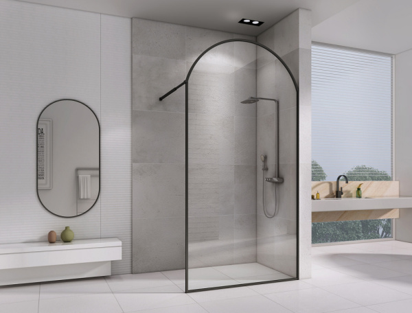 Душевая перегородка Abber Immer Offen 120 AG64120BN черная