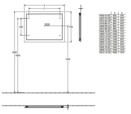 Зеркало Villeroy&Boch Finion F6001200