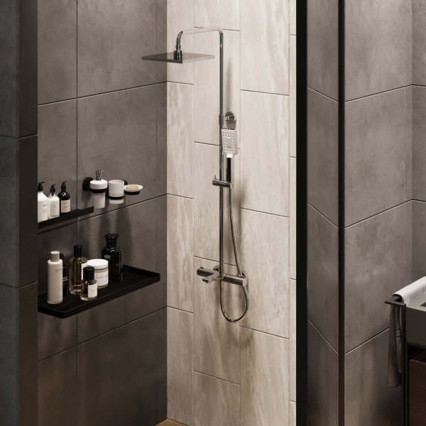 Душевая стойка Paini Nove 09CR687THQ250F3Q80 с термоcтатом