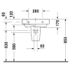 Раковина 55x48,5 см Duravit Starck 2 2323550000