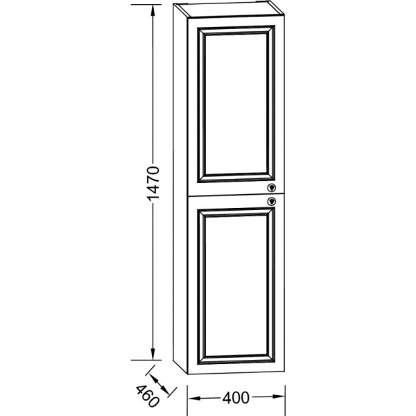 Пенал Jacob Delafon Cleo 1889 40 EB732G-MWB левый матовый серый