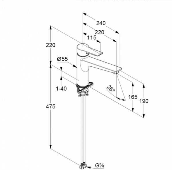 Смеситель для кухни Kludi Mix 329043975 черный матовый