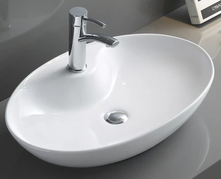 Раковина-чаша CeramaLux 9438 65x43 см, накладная, белый
