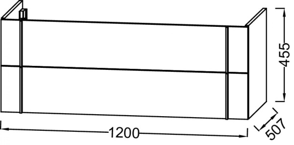 Тумба под раковину 120 см Jacob Delafon Nouvelle Vague EB3035-M43 аквамарин матовый