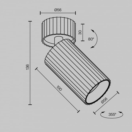 Спот Maytoni Technical Калипсо C108CL-01-GU10-B