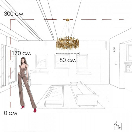 Подвесной светильник Loft it Escama 10396/800C