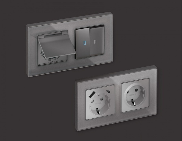 Рамка на 1 пост Ambrella Volt Arctic AF580651