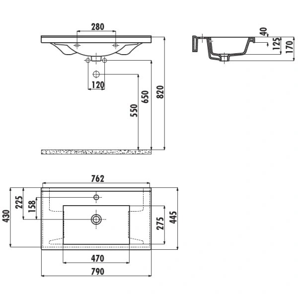 Раковина 79x44,5 см Creavit Net NT08400000